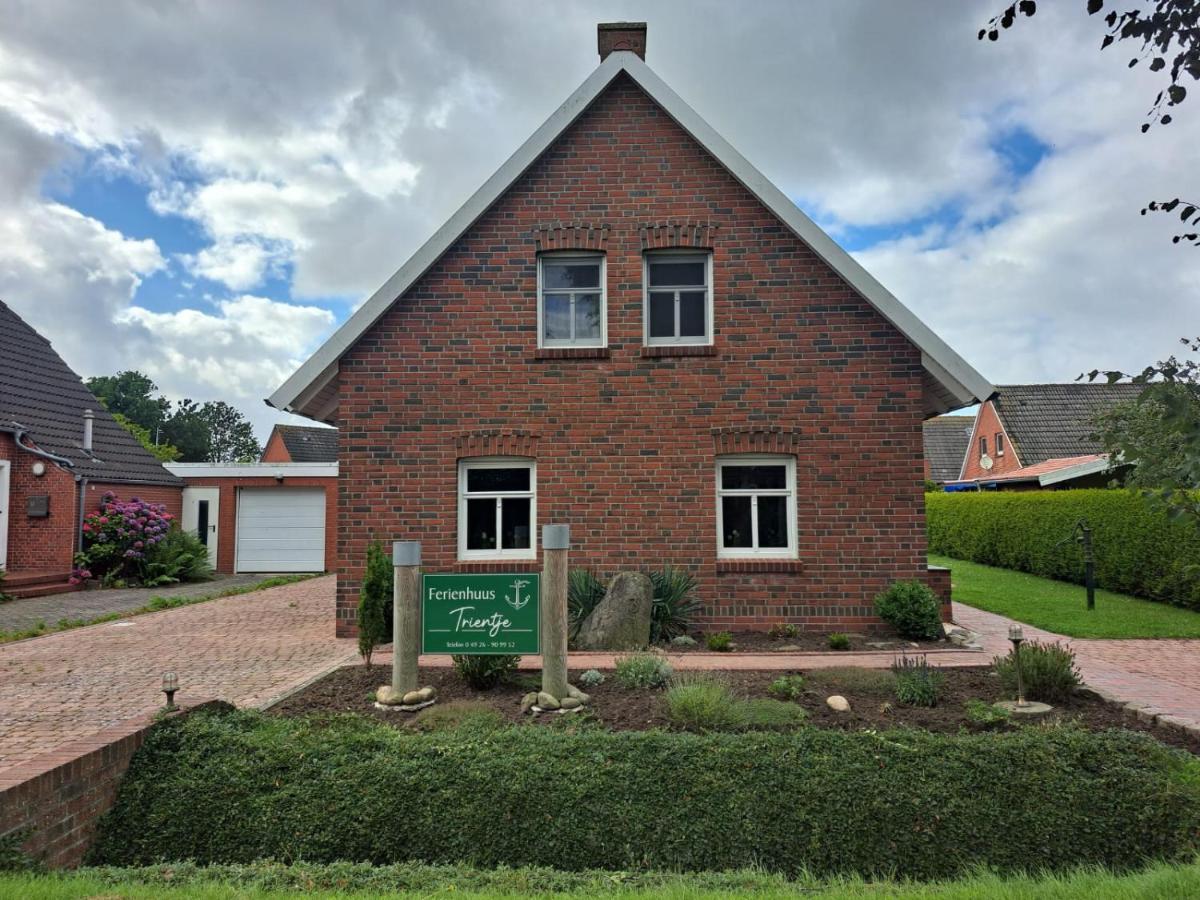 Tolles Ferienhaus In Pilsum - Ferienhaus Trientje - Mit Garten Und Ueberdachter Terrasse Exteriör bild